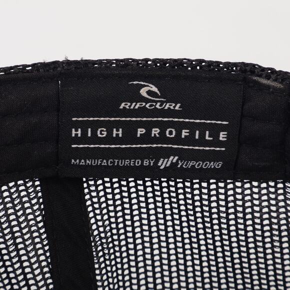 Rip Curl Logo Patch High Profile Mesh Snapback Surf Trucker Hat Black Blue Burst - Picture 9 of 9